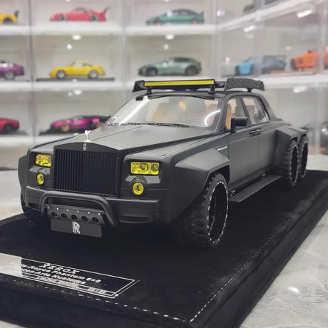 [XEROX] 1:18 Rolls-Royce 2017 Phantom VIII 6x6 Will Bring Luxury Matte Black Model Car Resin