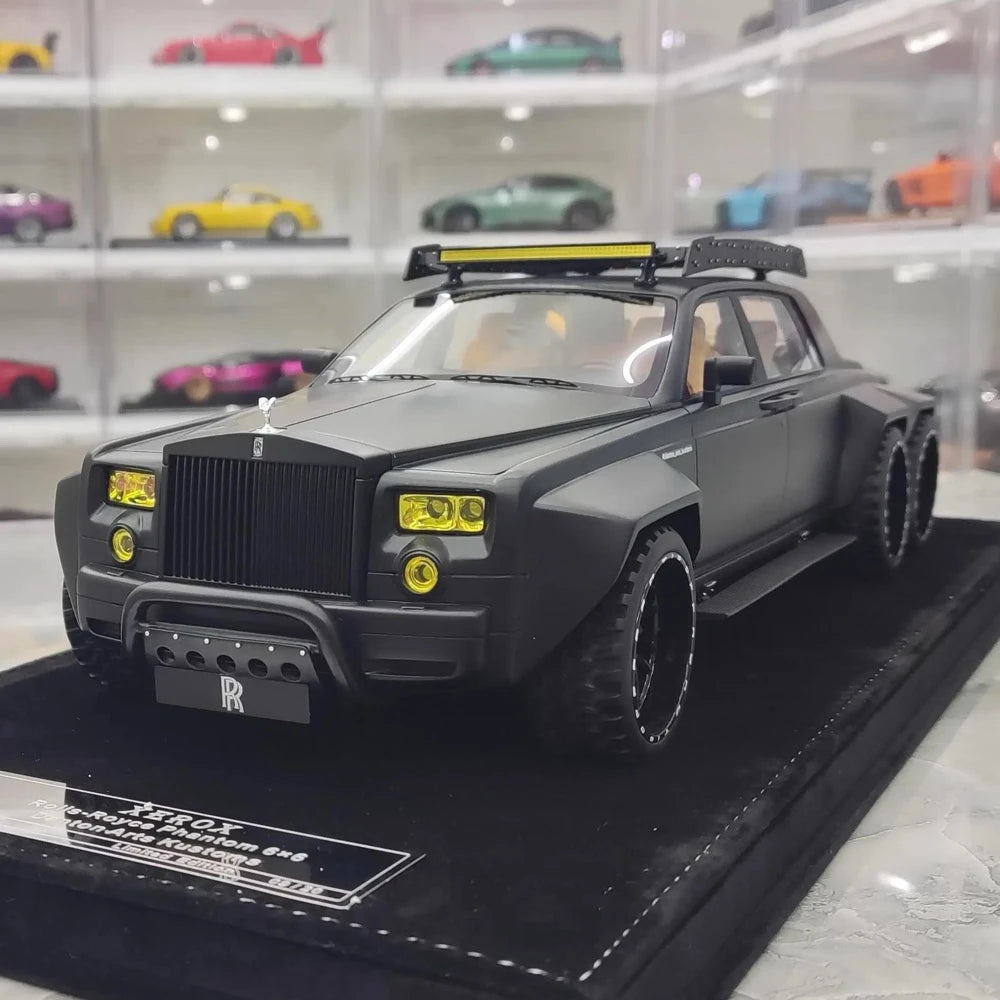 [XEROX] 1:18 Rolls-Royce 2017 Phantom VIII 6x6 Will Bring Luxury Matte Black Model Car Resin
