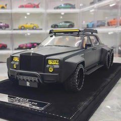 [XEROX] 1:18 Rolls-Royce 2017 Phantom VIII 6x6 Will Bring Luxury Matte Black Model Car Resin