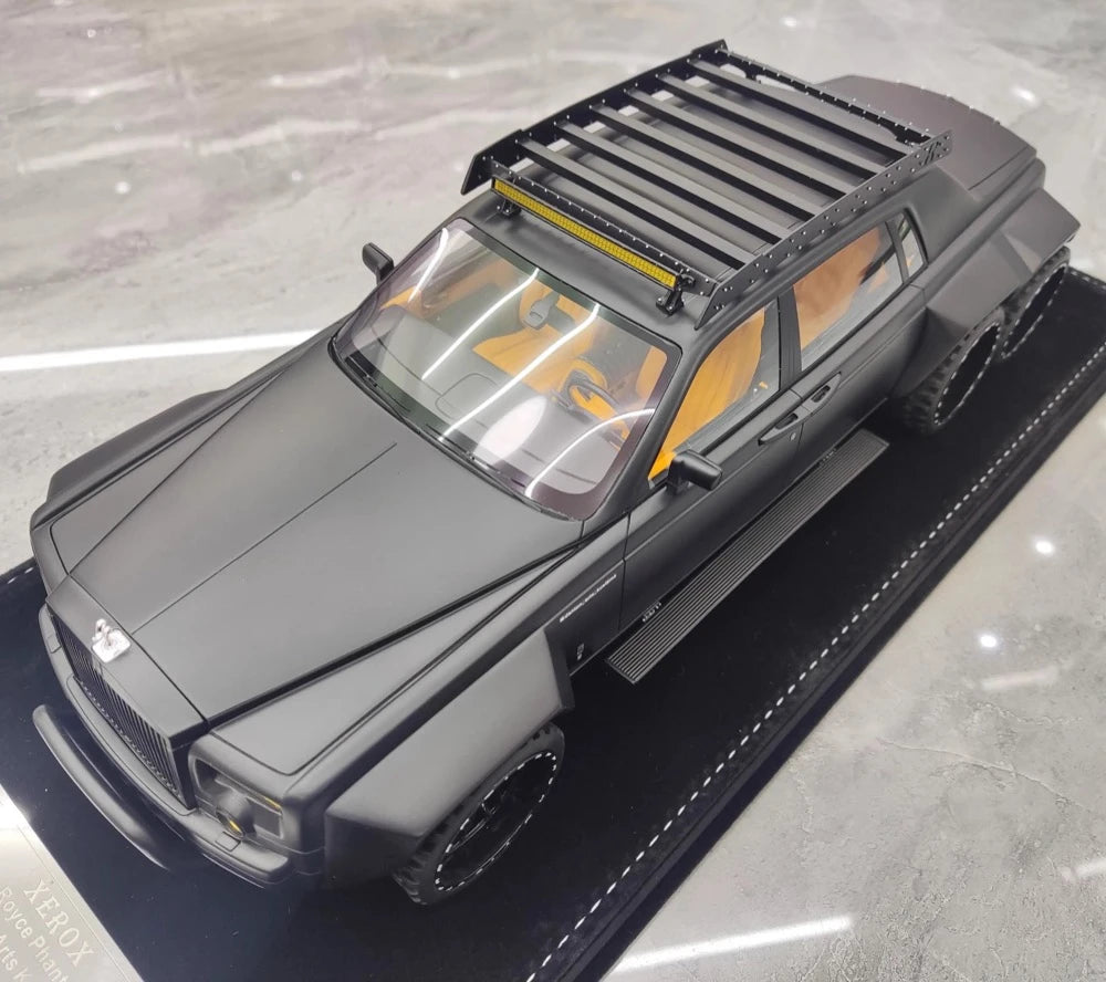 [XEROX] 1:18 Rolls-Royce 2017 Phantom VIII 6x6 Will Bring Luxury Matte Black Model Car Resin