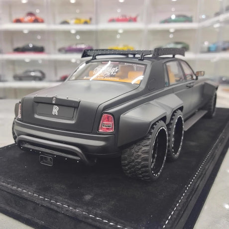 [XEROX] 1:18 Rolls-Royce 2017 Phantom VIII 6x6 Will Bring Luxury Matte Black Model Car Resin