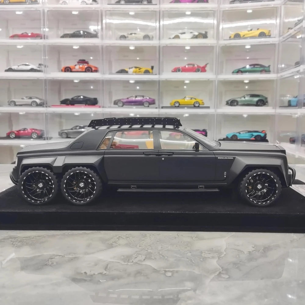 [XEROX] 1:18 Rolls-Royce 2017 Phantom VIII 6x6 Will Bring Luxury Matte Black Model Car Resin