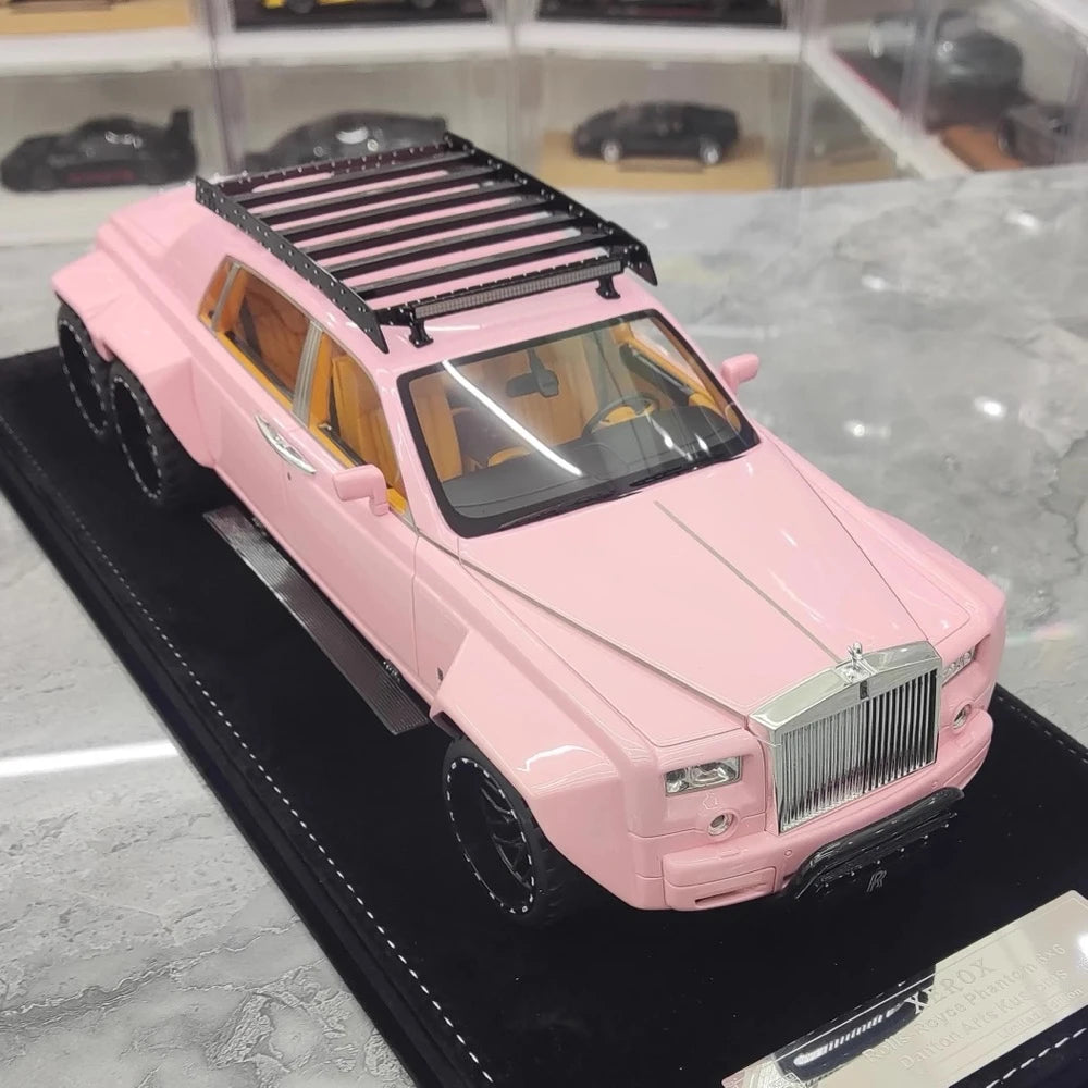 [XEROX] 1:18 Rolls-Royce 2017 Phantom VIII 6x6 Will Bring Luxury Pink Model Car Resin