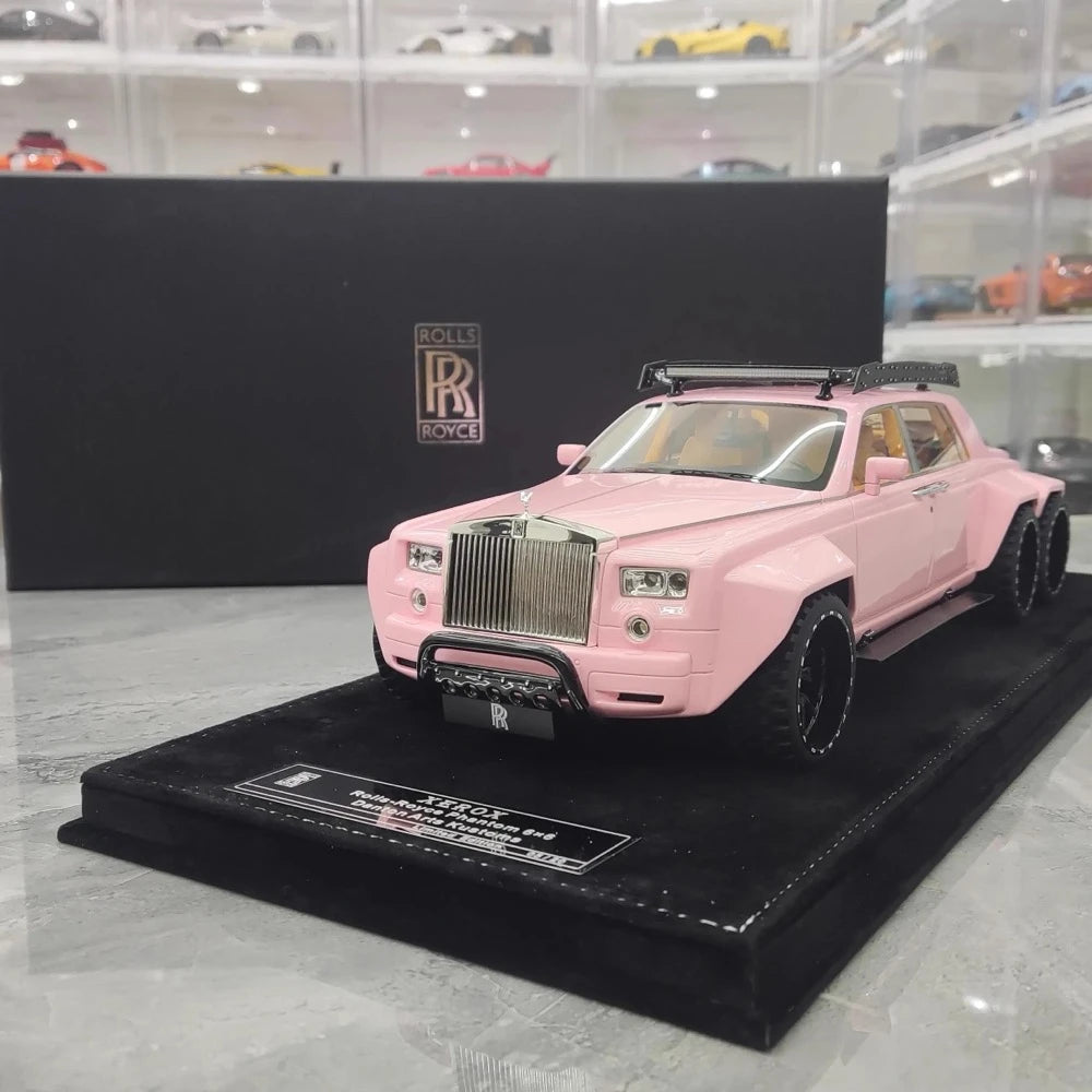 [XEROX] 1:18 Rolls-Royce 2017 Phantom VIII 6x6 Will Bring Luxury Pink Model Car Resin