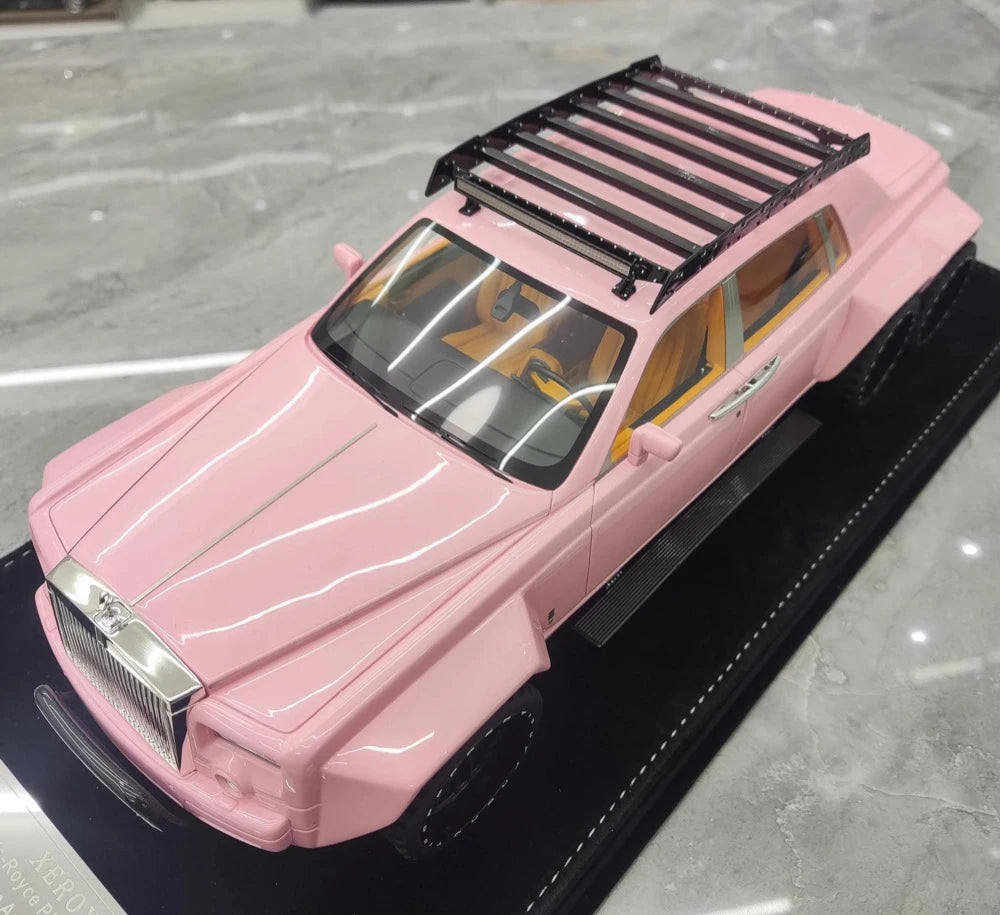 [XEROX] 1:18 Rolls-Royce 2017 Phantom VIII 6x6 Will Bring Luxury Pink Model Car Resin