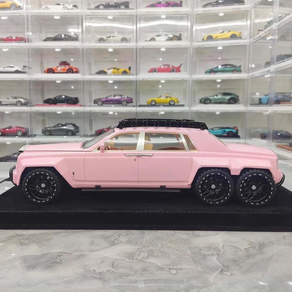 [XEROX] 1:18 Rolls-Royce 2017 Phantom VIII 6x6 Will Bring Luxury Pink Model Car Resin