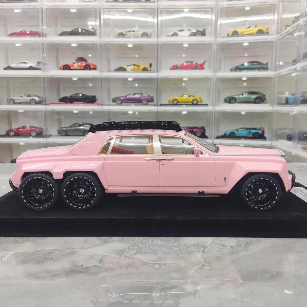 [XEROX] 1:18 Rolls-Royce 2017 Phantom VIII 6x6 Will Bring Luxury Pink Model Car Resin