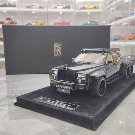 [XEROX] 1:18 Rolls-Royce 2017 Phantom VIII 6x6 Will Bring Luxury Glossy Black Model Car Resin