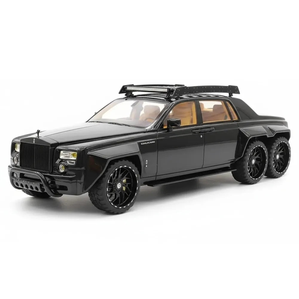 [XEROX] 1:18 Rolls-Royce 2017 Phantom VIII 6x6 Will Bring lusso Glossy nero modellino di auto resina