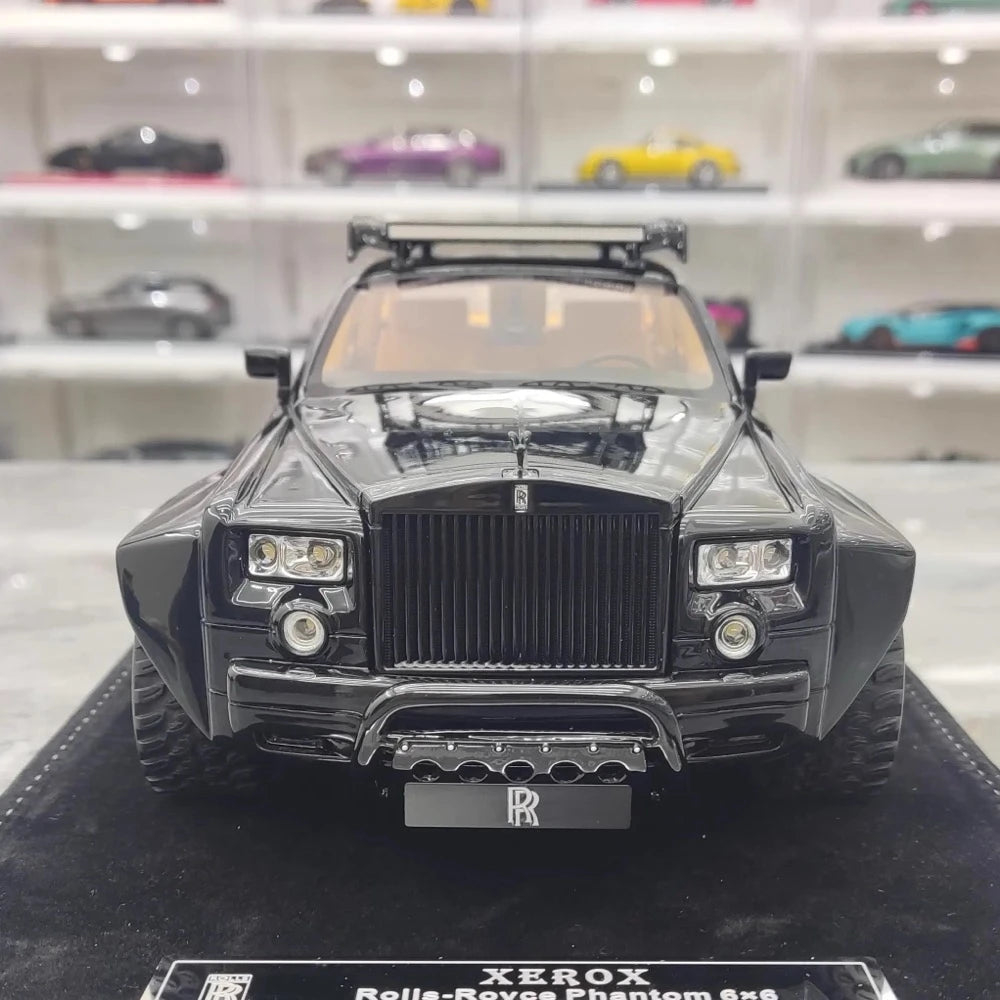 [XEROX] 1:18 Rolls-Royce 2017 Phantom VIII 6x6 Will Bring Luxury Glossy Black Model Car Resin