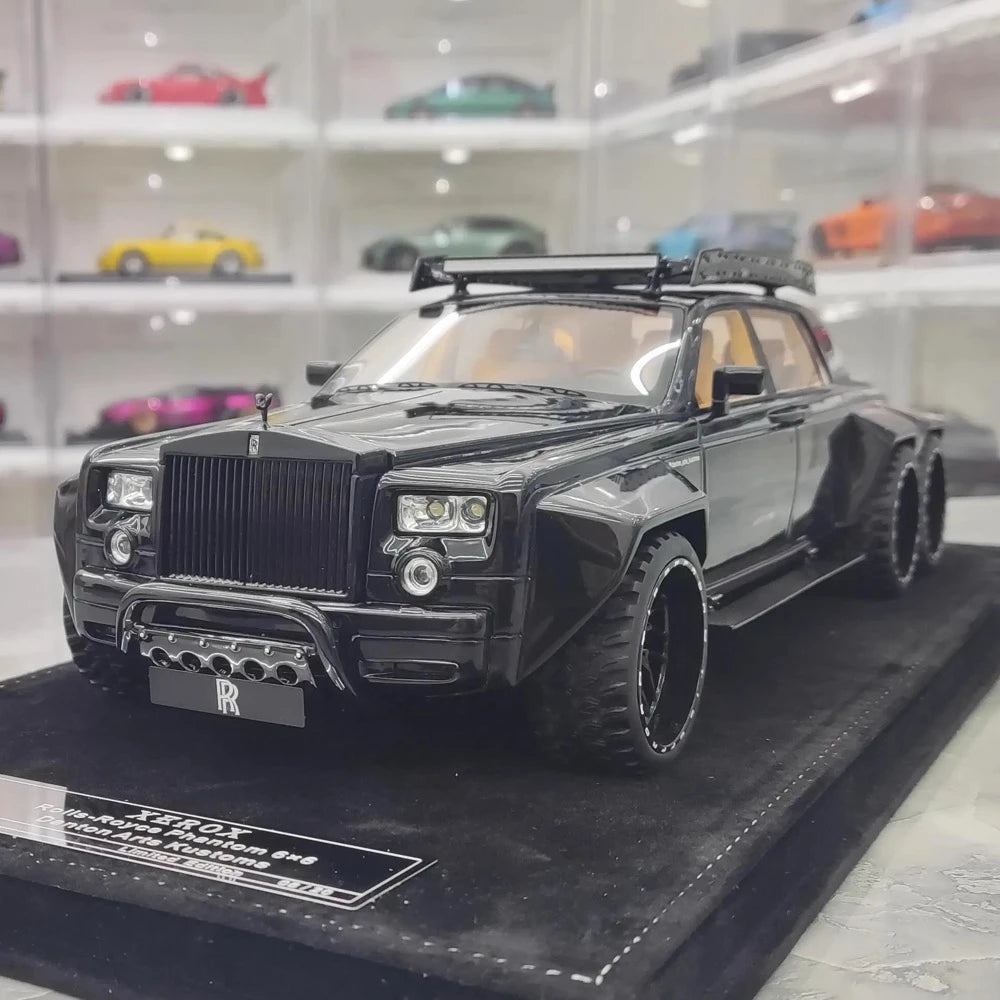 [XEROX] 1:18 Rolls-Royce 2017 Phantom VIII 6x6 Will Bring Luxury Glossy Black Model Car Resin