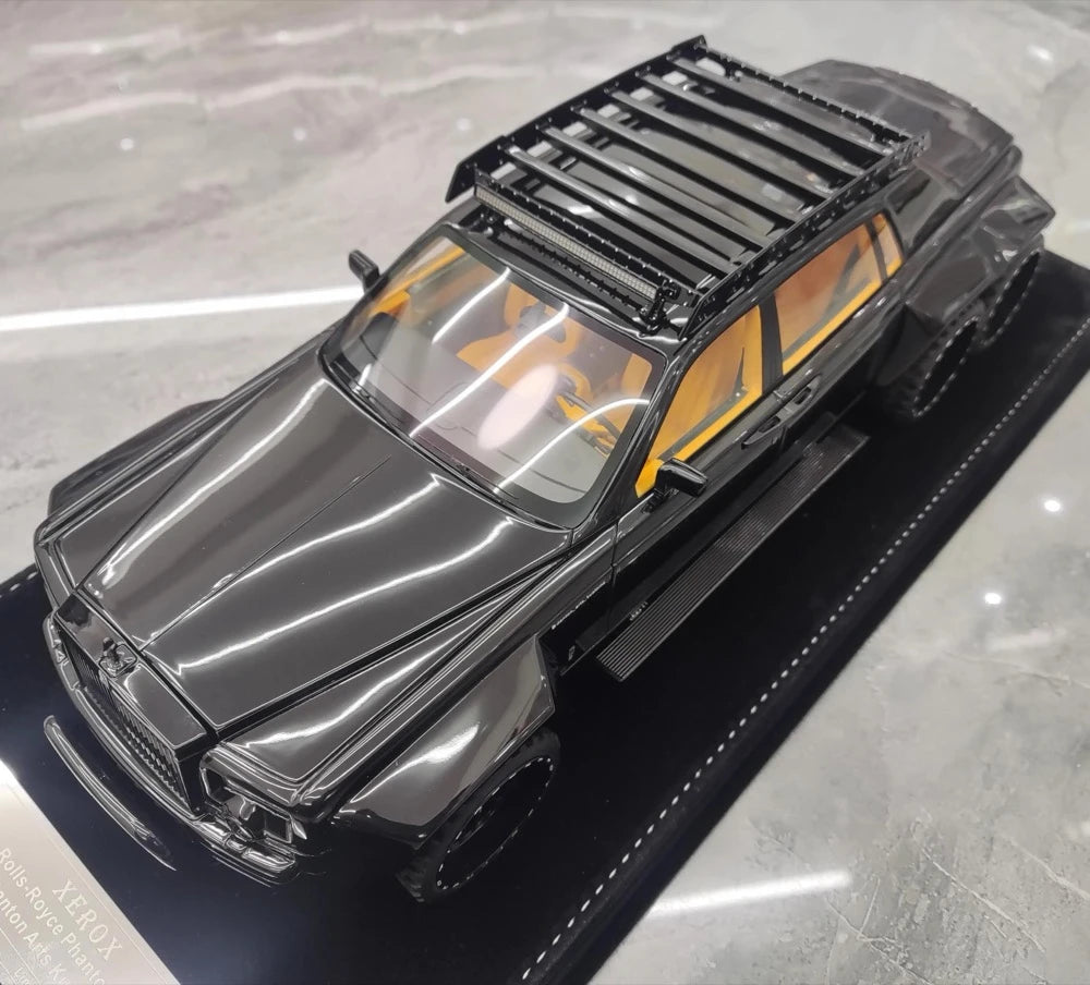 [XEROX] 1:18 Rolls-Royce 2017 Phantom VIII 6x6 Will Bring Luxury Glossy Black Model Car Resin